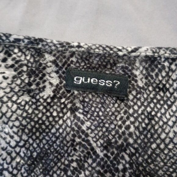 Y2K Guess Black Velvet Snakeskin Grunge Halter - Picture 3 of 4